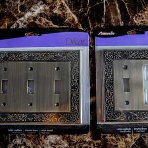 English Garden Cast Wall Plate | Brushed Brass | PACK